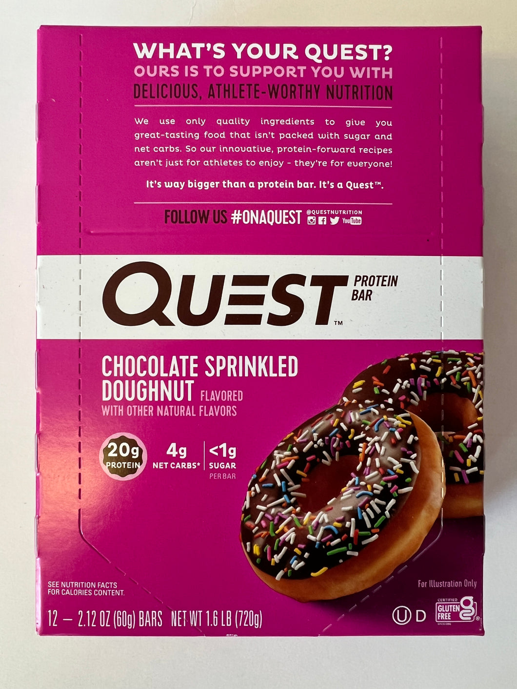 Quest Bars - Chocolate Sprinkled Doughnut